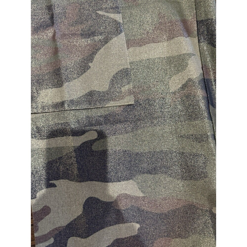 The Noli Shop Camouflage Cargo Pants Size 10 Wide Leg Subtle Sheen Luster NWT - Picture 5 of 10